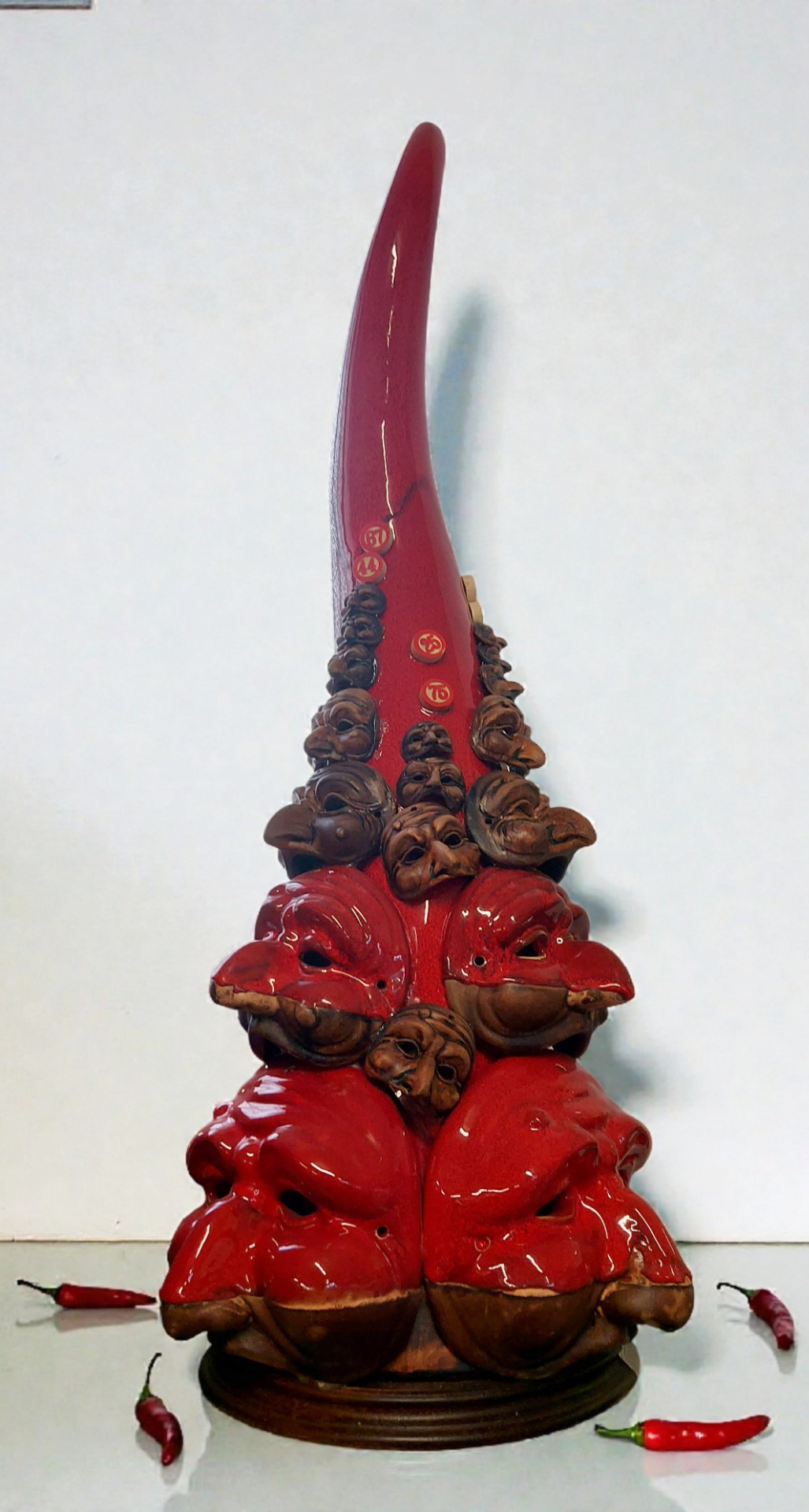 CORNO NAPOLETANO CON MASCHERE CM 80