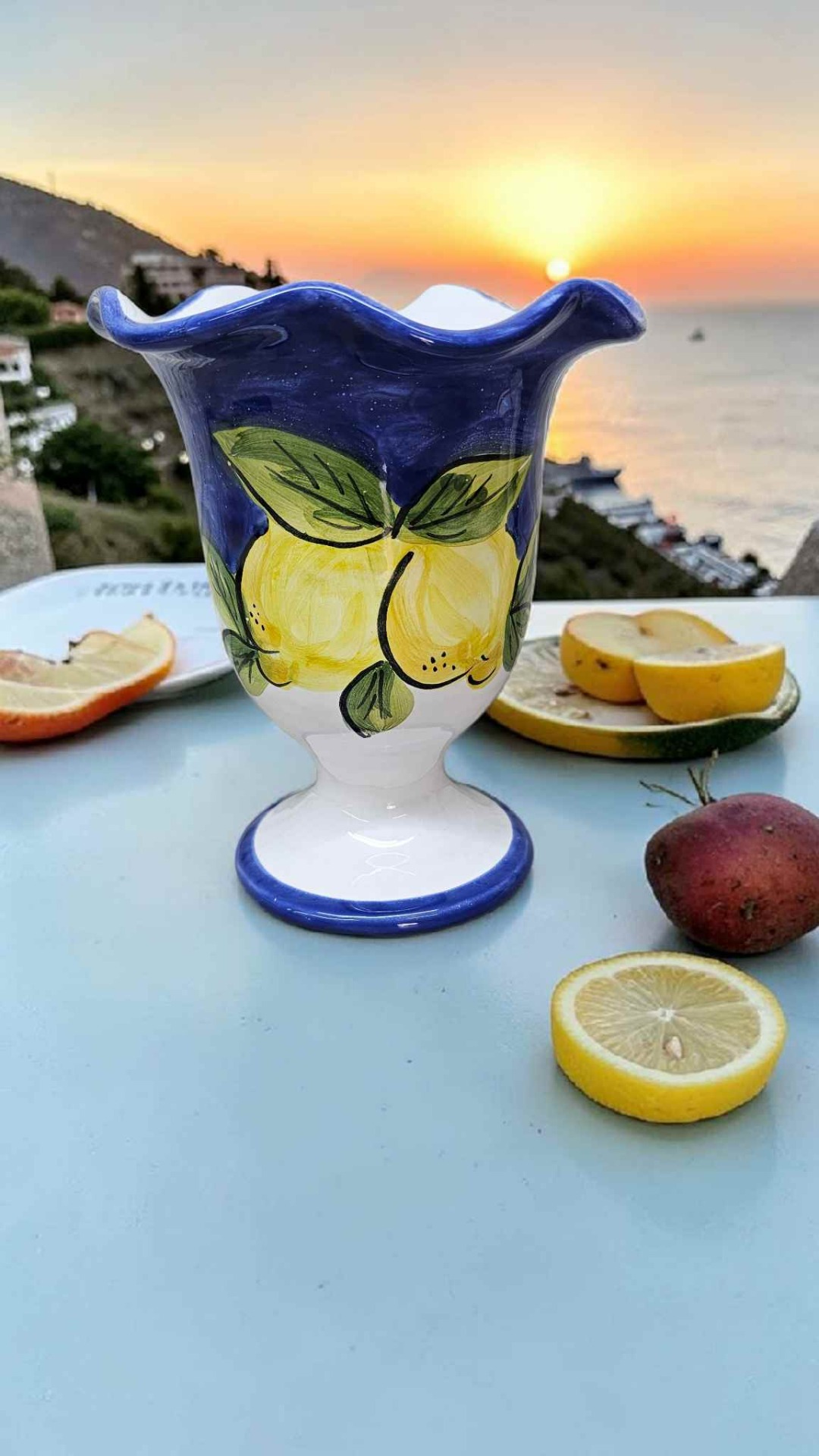 Coppa in Ceramica Limone Stile Amalfitana