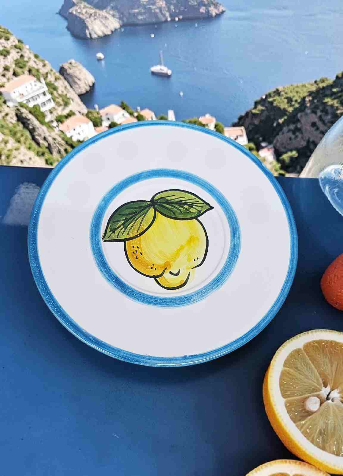 Piattino in ceramica per Coppetta Sorbetto al Limone