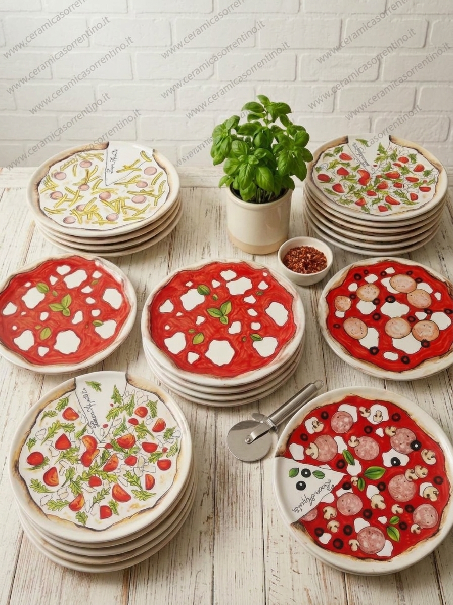 PIATTO PIZZA DECORATO A MANO
